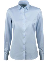 Stenströms - Overhemden ,Blauw ,Katoen Klassieke Lichtblauwe Blouse - Lyst