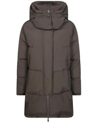 Herno - Jassen ,Bruin ,Polyester Korte Piumino 2 Lagen - Lyst