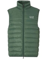 EA7 - Jassen ,Groen ,Leer Core Identity Packable Gilet - Lyst