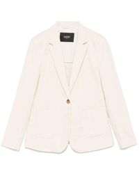 Seventy - Cremefarbene Knopfjacke Mit Taschen - Lyst