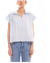 Peserico - Hellblaue Damenbluse - Lyst