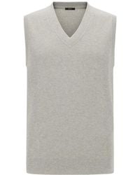 BOGGI - Baumwoll- Und Seiden-V-Ausschnitt-Pullover - Lyst