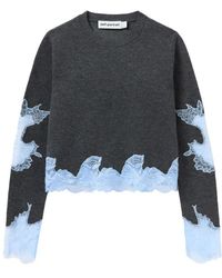 Self-Portrait - Round-Neck Knitwear - Lyst