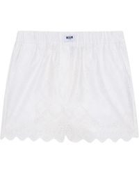 MSGM - Poplin Bermuda Shorts - Lyst