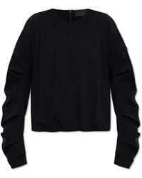 Moncler - Hoodies & Sweatvesten ,Zwart ,Katoen Katoenen Sweatshirt - Lyst