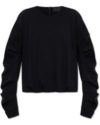 Moncler - Hoodies & Sweatvesten ,Zwart ,Katoen Katoenen Sweatshirt - Lyst