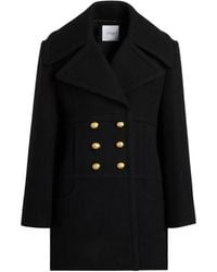 Patou - Jassen ,Zwart ,Wol Single-Breasted Coats - Lyst