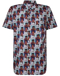 Comme des Garçons - Weißes hemd all-over-druck klassischer stil - Lyst