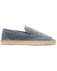 SCAROSSO - Espadrilles Italian Shoe Diego blue suede - Lyst