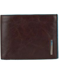 Piquadro - Accessoires ,Bruin ,Polyester Portemonnee Met Twaalf Vakken - Lyst
