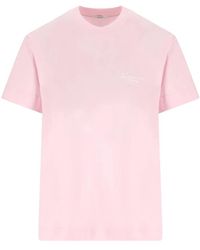 Givenchy - Tops ,Roze ,Katoen T-Shirt Van Katoen Met Stamp-Print - Lyst