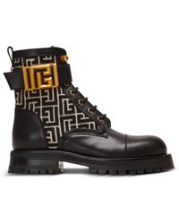 Balmain - Shoes > boots > lace-up boots - Lyst