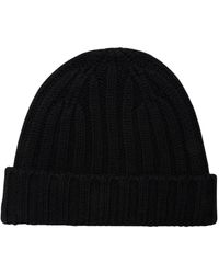 Brooks Brothers - Accessoires ,Zwart ,Wol Merino Wool Beanie - Lyst