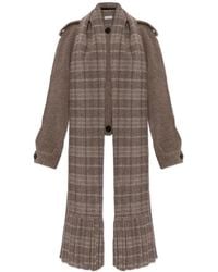 Burberry - Jacke Aus Wollmischung Mit Abnehmbarem Schal - Lyst