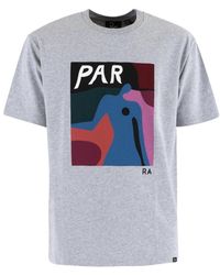 by Parra - Hellgraues t-shirt mit brustdruck - Lyst