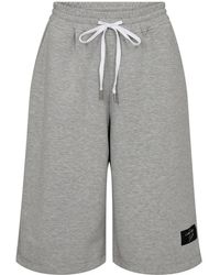 Haute L'Amitié - Korte Broeken ,Grijs ,Leer Lange Shorts - Lyst
