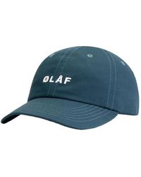 OLAF HUSSEIN - Block cap blaue mütze - Lyst