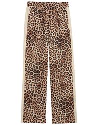 PUMA - Broeken ,Veelkleurig ,Polyester Sportieve Rechte Broek Met Luipaardprint - Lyst