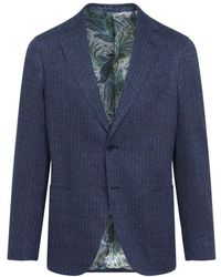 Etro - Blaue jacke eleganz komfort moderne garderobe - Lyst