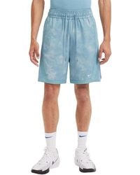 Nike - Fitness ,Blauw ,Geweven Korte Broek Voor Mannen - Lyst