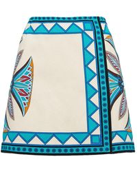 La DoubleJ - Rokken ,Veelkleurig ,Katoen Foulard Mini Rok - Lyst