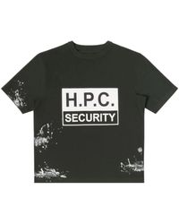 Heron Preston - T-shirt in cotone con stampa logo di sicurezza - Lyst