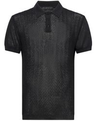 Low Brand - Polohemd Mit Chevron-Strickmuster - Lyst