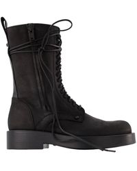 Ann Demeulemeester - Maxim ankle boots in black leather - Lyst