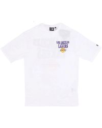 KTZ - Fitness ,Wit ,Katoen Nba Script Lakers Tee Wit/Paars - Lyst