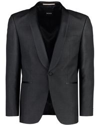BOSS - Seidenrevers einreiher jacke - Lyst