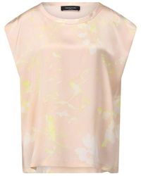Fabiana Filippi - Tops ,Roze ,Zijden Blouse Met Korte Mouwen En Bloemenpatroon - Lyst