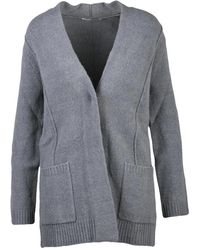 Kangra - Truien & Vesten ,Grijs ,Wol Lange Cardigan - Lyst