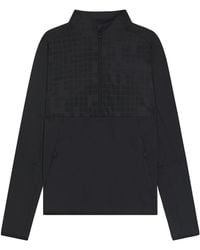 HUGO - Truien & Vesten ,Blauw ,Polyester Sw Jump Qz Half-Zip Sweatshirt - Lyst
