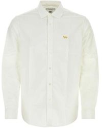 Junya Watanabe - Overhemden ,Wit ,Witte Poplin Shirt Samenwerking - Lyst