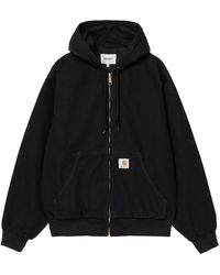 Carhartt - Hoodies & Sweatvesten ,Zwart ,Katoen Og Active Jacket - Lyst