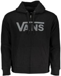 Vans - Zwart Pluche Hoodie Met Rits - Lyst