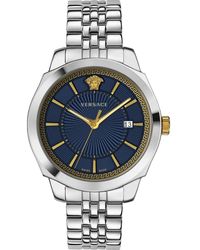 Versace - Armbanduhr icon classic 42 mm datumsfenster armband edelstahl vev900821 - Lyst