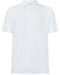 Zanone - Weißes crepe polo shirt - Lyst