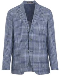 Oscar Jacobson - Ferry Regular Fit Glencheck Blazer - Lyst