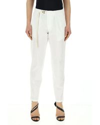 White Sand - Slim-Fit Trousers - Lyst