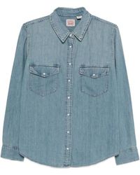 Levi's - Iconic Western Linnen+ Denim Shirt - Lyst