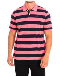 La Martina - Tops ,Roze ,Katoen Polo Shirt Met Korte Mouwen - Lyst