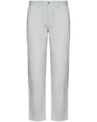 Polo Ralph Lauren - Pantaloni slim fit bianchi con ricamo pony - Lyst