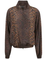 Balenciaga - Leopardprint Jas Met Rits - Lyst