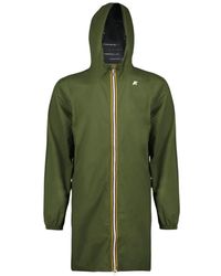 K-Way - Jassen ,Groen ,Polyester Eco Stretch Dot Lange Jas - Lyst