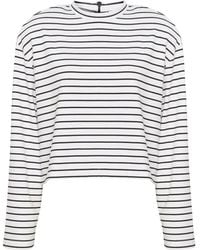 Gestuz - Gestreepte Cropped Top Zwart Wit - Lyst