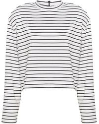 Gestuz - Gestreepte Cropped Top Zwart Wit - Lyst