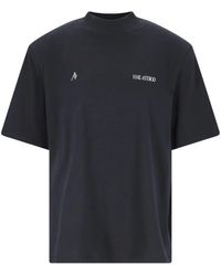 The Attico - Camiseta negra de algodón con estampado de logo - Lyst