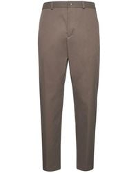 Herno - Straight Leg Twill Broek - Lyst