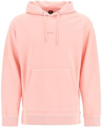 Damen Bekleidung Sport- BOSS by HUGO BOSS Fleece Sweatshirt in Pink Training und Fitnesskleidung Sweatshirts 